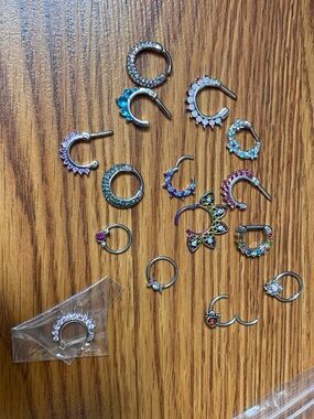 Nwot Huge Lot of Septum Nose Rings